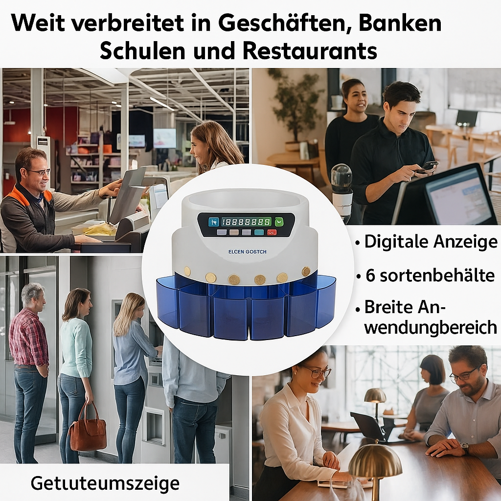 Truskore Geldtelmachine munten (Grijs) -  Inclusief Gratis Opberg- en Stofhoes -Munttelmachine [img 5] [NL->DE]