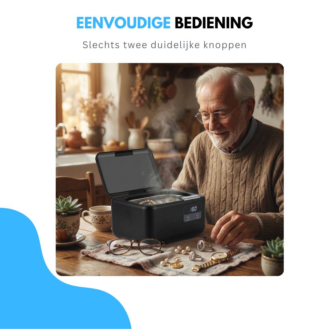 Livista Ultrasoon Reiniger - Ultrasonic Cleaner - 600 ML - Reinigingsapparaat voor Sieraden en Brillen - Zwart
