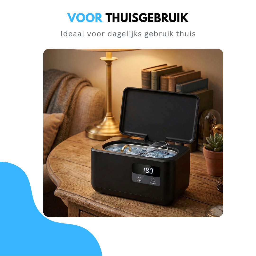Livista Ultrasoon Reiniger - Ultrasonic Cleaner - 600 ML - Reinigingsapparaat voor Sieraden en Brillen - Zwart