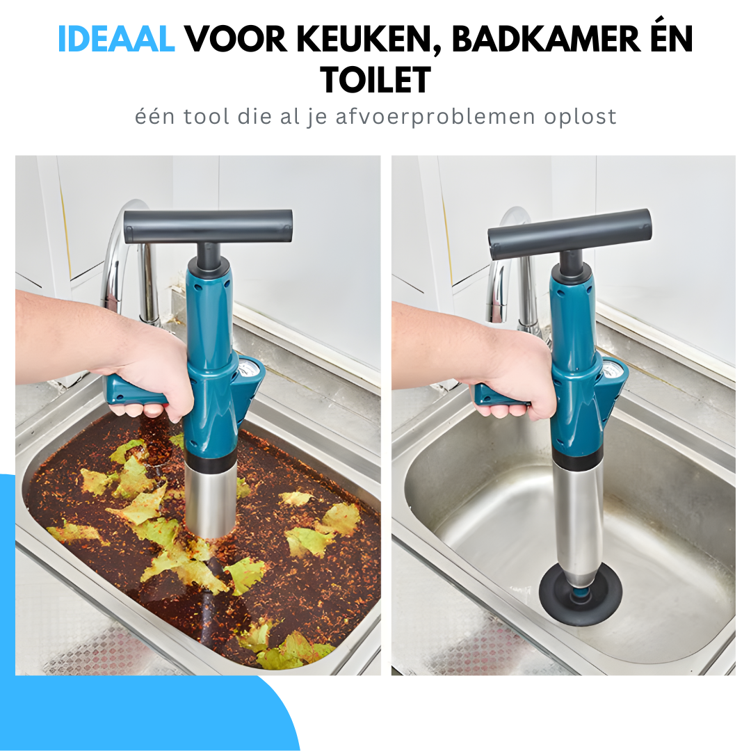Livista Ontstopper – Krachtige WC Ontstopper - Gootsteen Ontstopper - Toilet Plopper – Milieuvriendelijke Luchtdruk Ontstopper